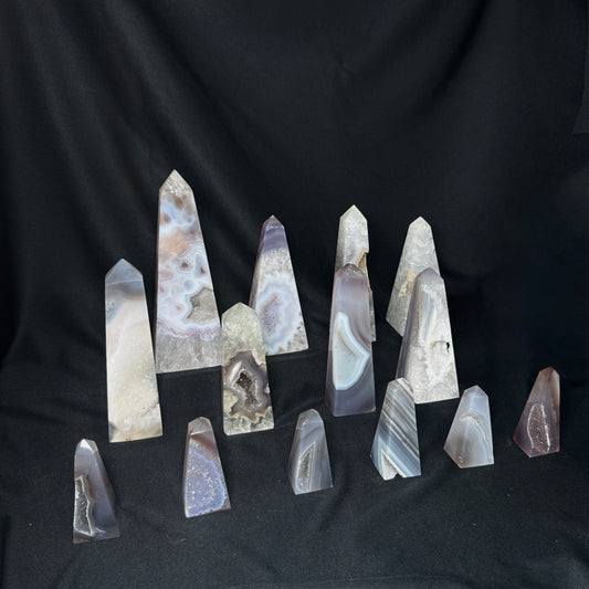 Agate Obelisks – Wholesale Lot 4 kg (≈ 8.8 lb)