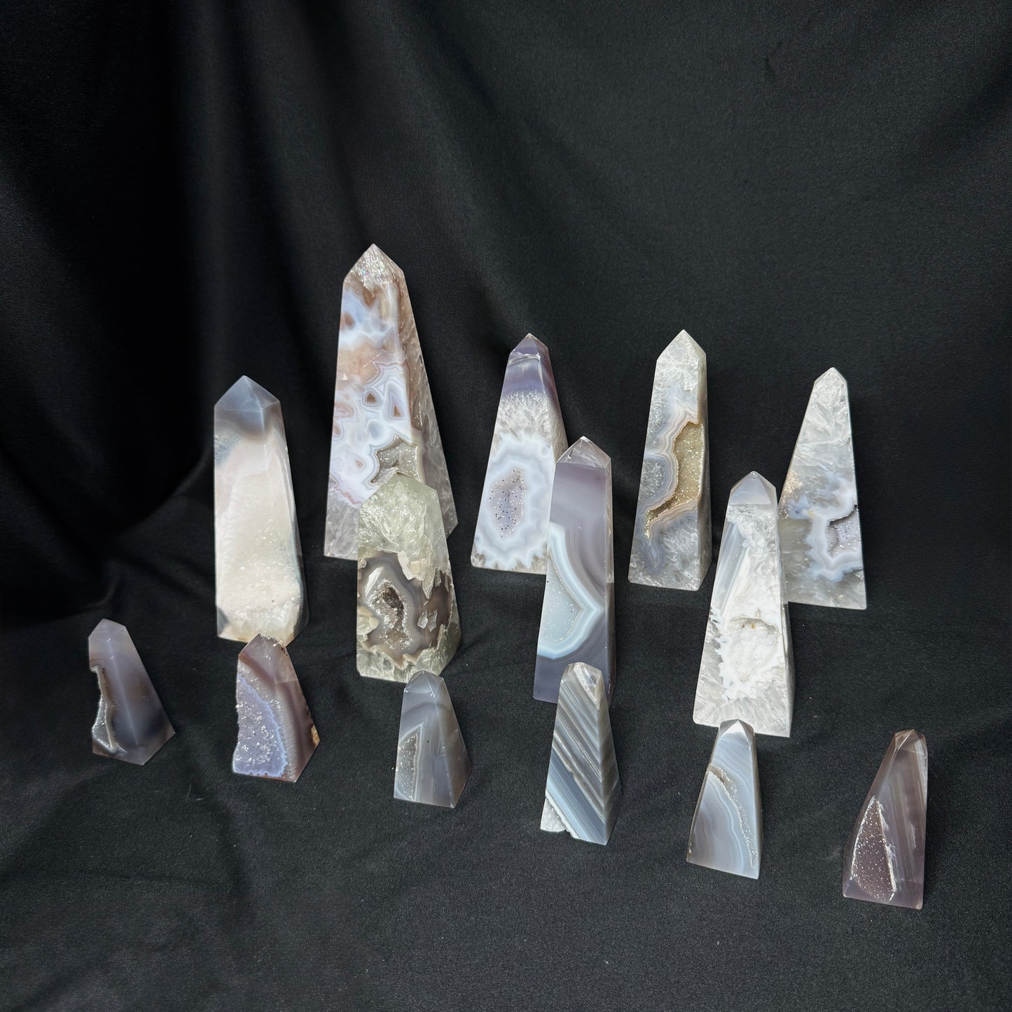 Agate Obelisks – Wholesale Lot 4 kg (≈ 8.8 lb)
