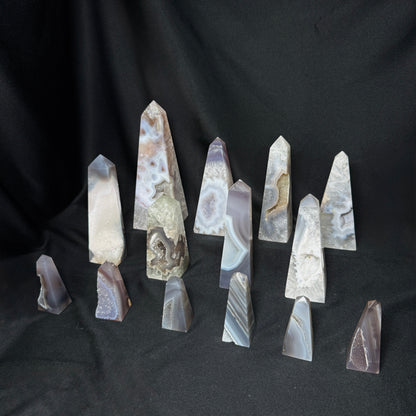 Agate Obelisks – Wholesale Lot 4 kg (≈ 8.8 lb)