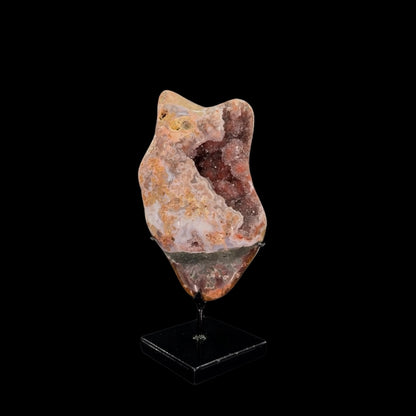 Pink Amethyst Druze on Custom Metal Stand – 28.5cm | 2.7kg