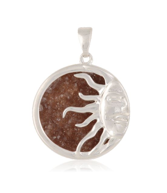 Moon - Star Druse Pendant #S238