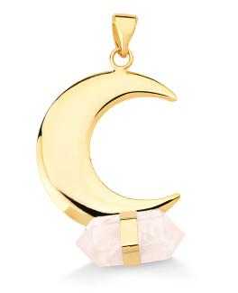 Moon with Double Terminated Point Pendant #97.1