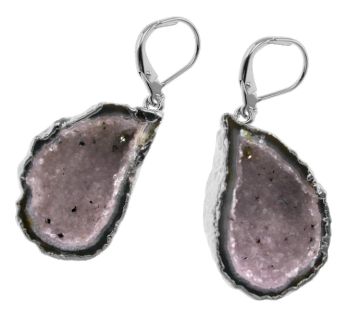 Natural Geode Earring #1520.1