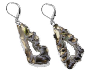 Natural Geode Earring #1522.1