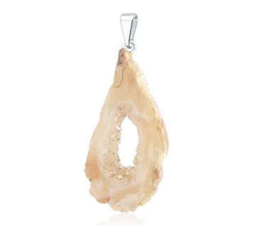 Natural Geode Metalized Pendant #100.1
