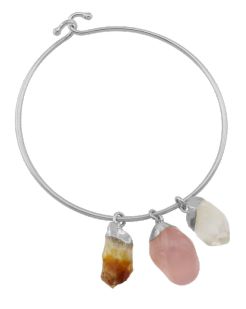 Rose Quartz Crystal and Citrine Bracelet # 1010.1