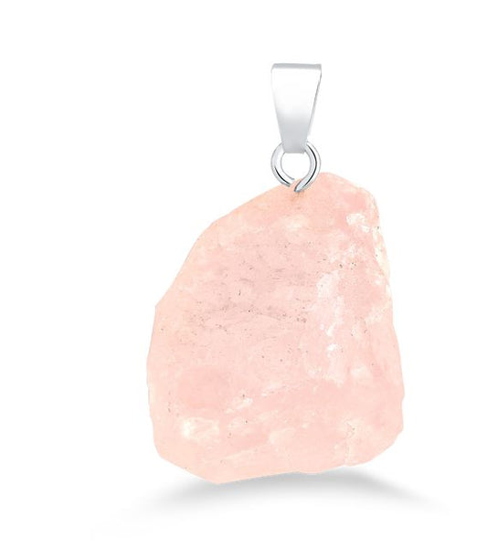 Rose Quartz Rough Pendant #S204