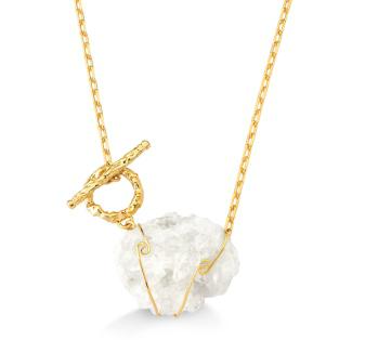 Rough Crystal end Necklace #2066.1