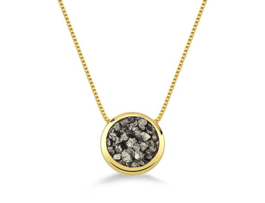 Round Pyrite Necklace #2085.1