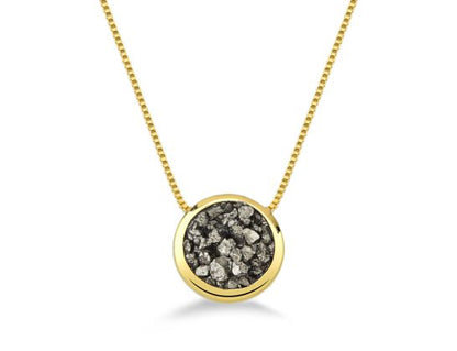 Round Pyrite Necklace #2085.1