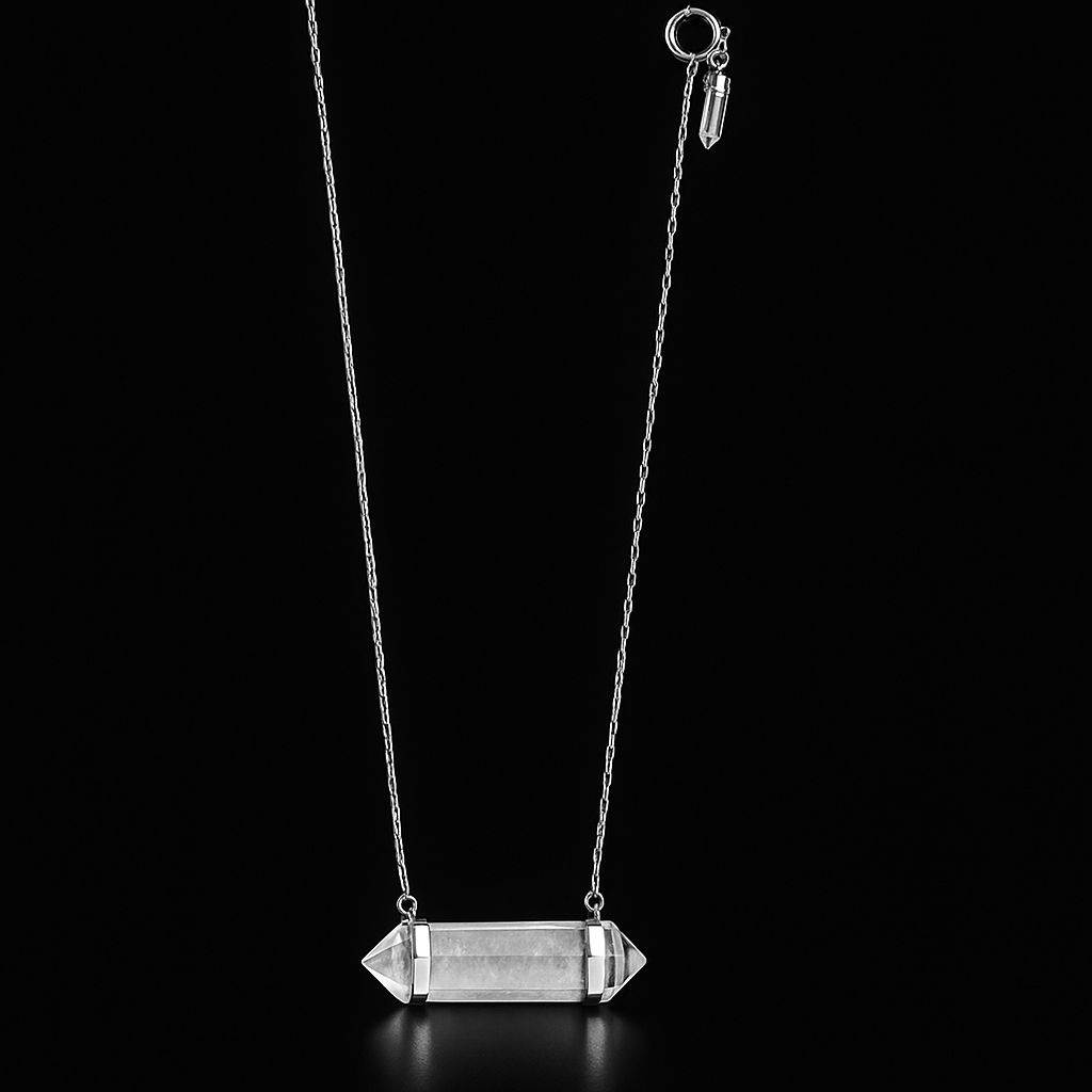 Crystal double terminated Point Necklace #2058.1