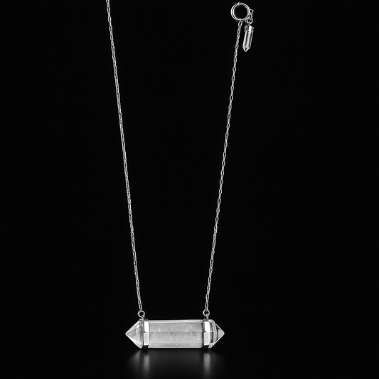 Crystal double terminated Point Necklace #2058.1