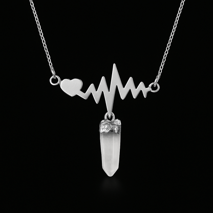 Heart Beat Crystal Necklace #2059.1
