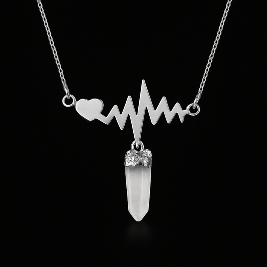 Heart Beat Crystal Necklace #2059.1