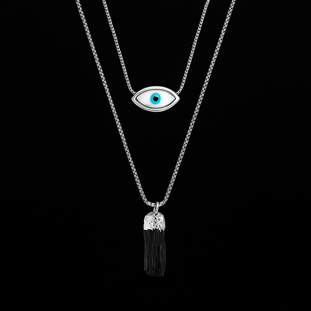 Mother of Pearl with Tourmaline Necklace #2061.1