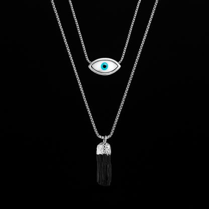 Mother of Pearl with Tourmaline Necklace #2061.1
