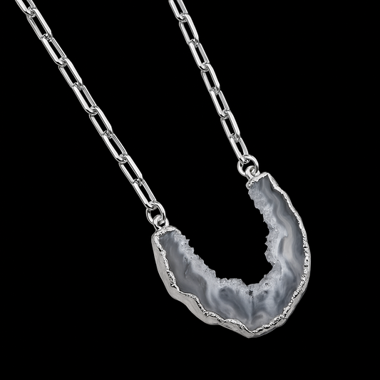 Natural Geode Necklace #2029.1
