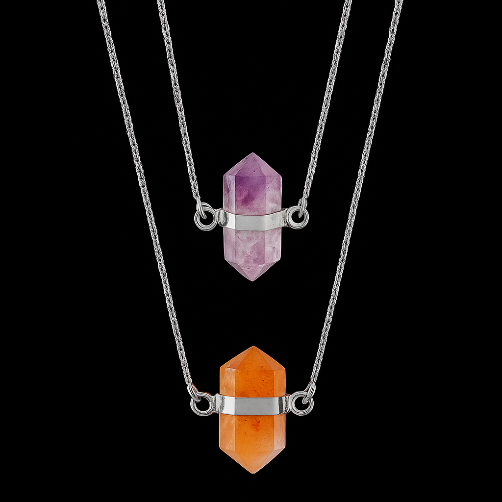 Double double terminated Point Necklace #2050.1