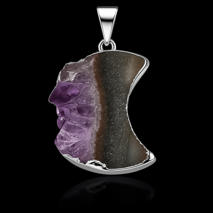 Amethyst Moon Druse Pendant # 81.1