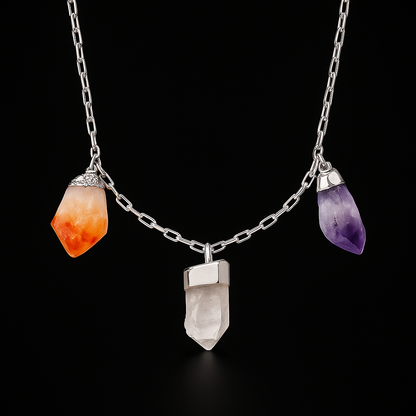 Tripe Rough Point Necklace #2042.1