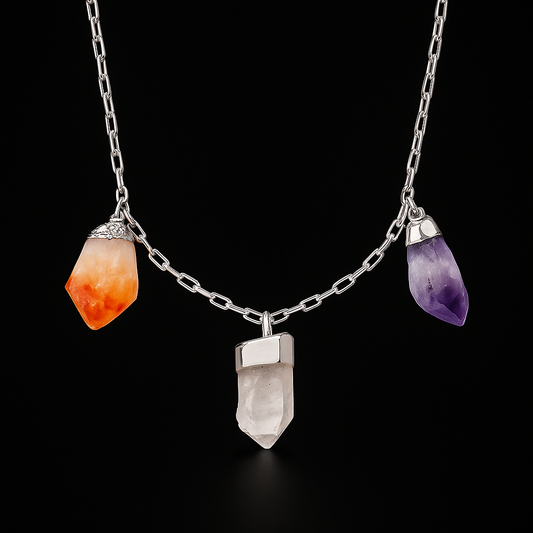 Tripe Rough Point Necklace #2042.1