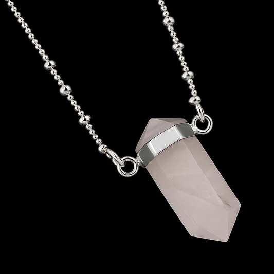Crystal double terminated Point Necklace #2036.1