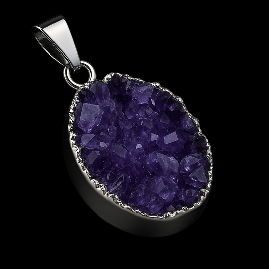 Amethyst Druze Pendant #16.1