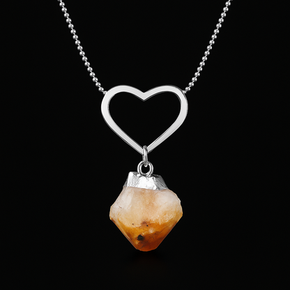 Heart Druze Point Necklace #2075.1