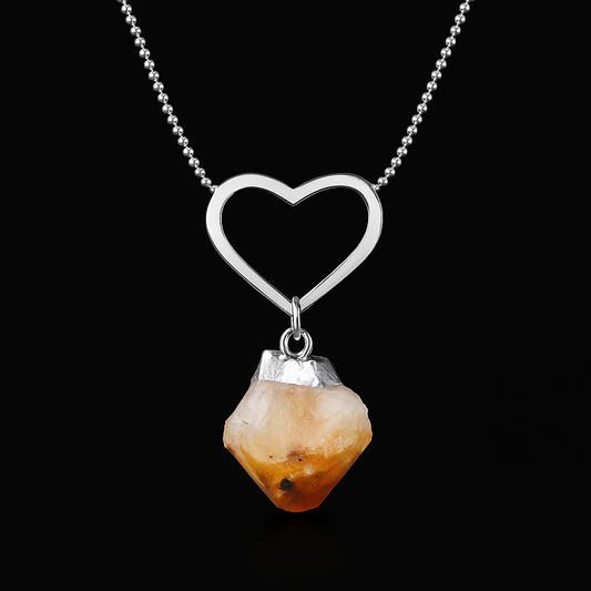 Heart Druze Point Necklace #2075.1