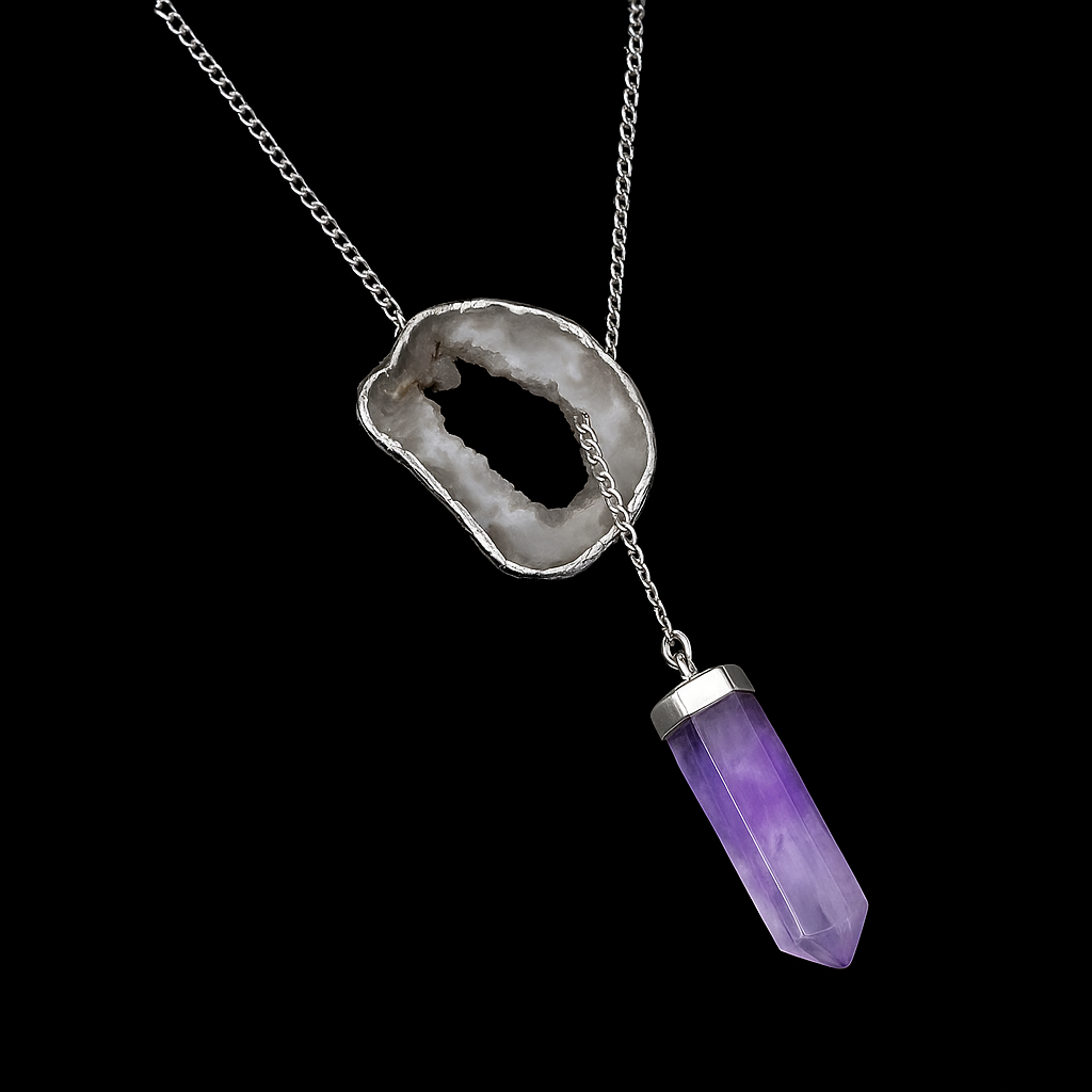 Geode with Point Necklace #2010.1