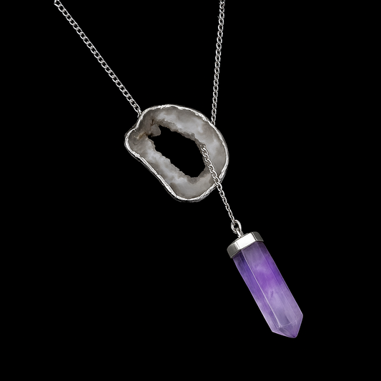 Geode with Point Necklace #2010.1