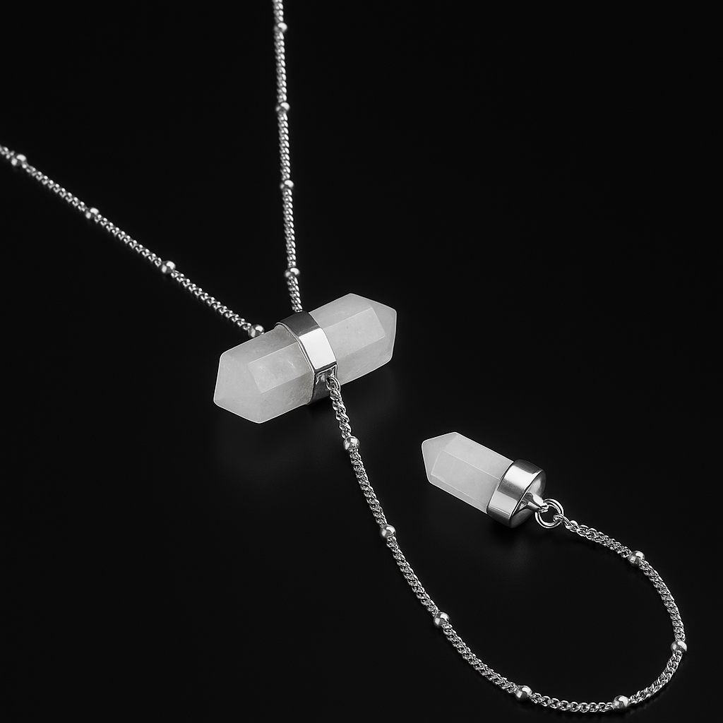 Double ended crystal Necklace #2032.1