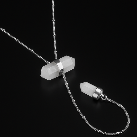 Double ended crystal Necklace #2032.1