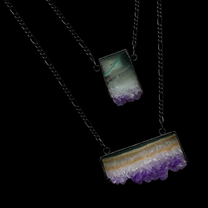 Double Amethyst Druse Necklace #2000.1