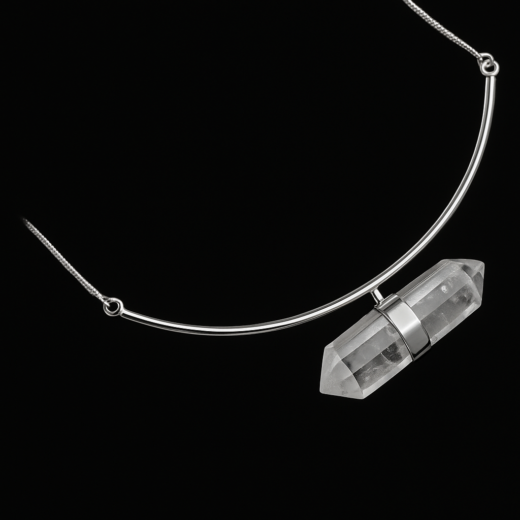 double terminated Point Crystal Necklace #2037.1