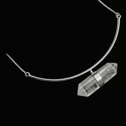 double terminated Point Crystal Necklace #2037.1