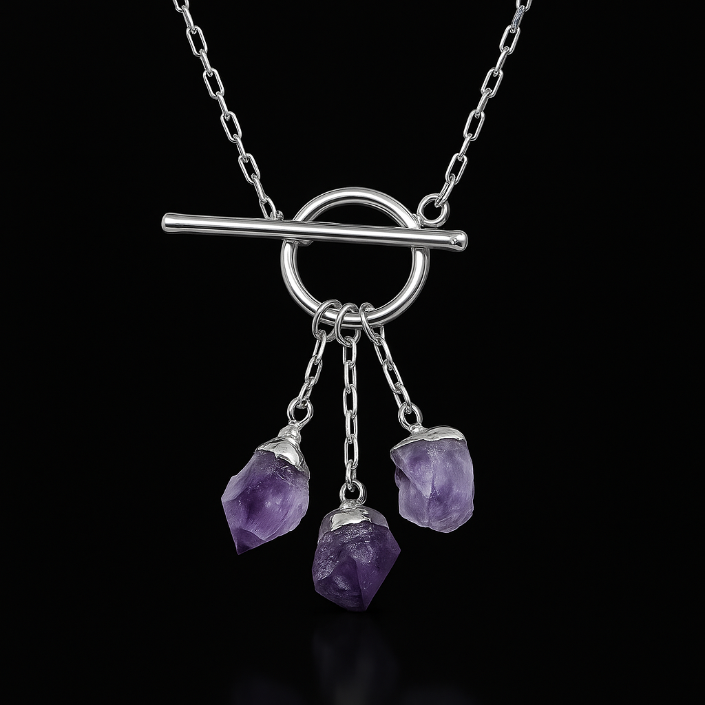 Triple Crystal Necklace #2079.1