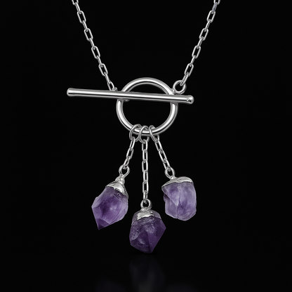 Triple Crystal Necklace #2079.1