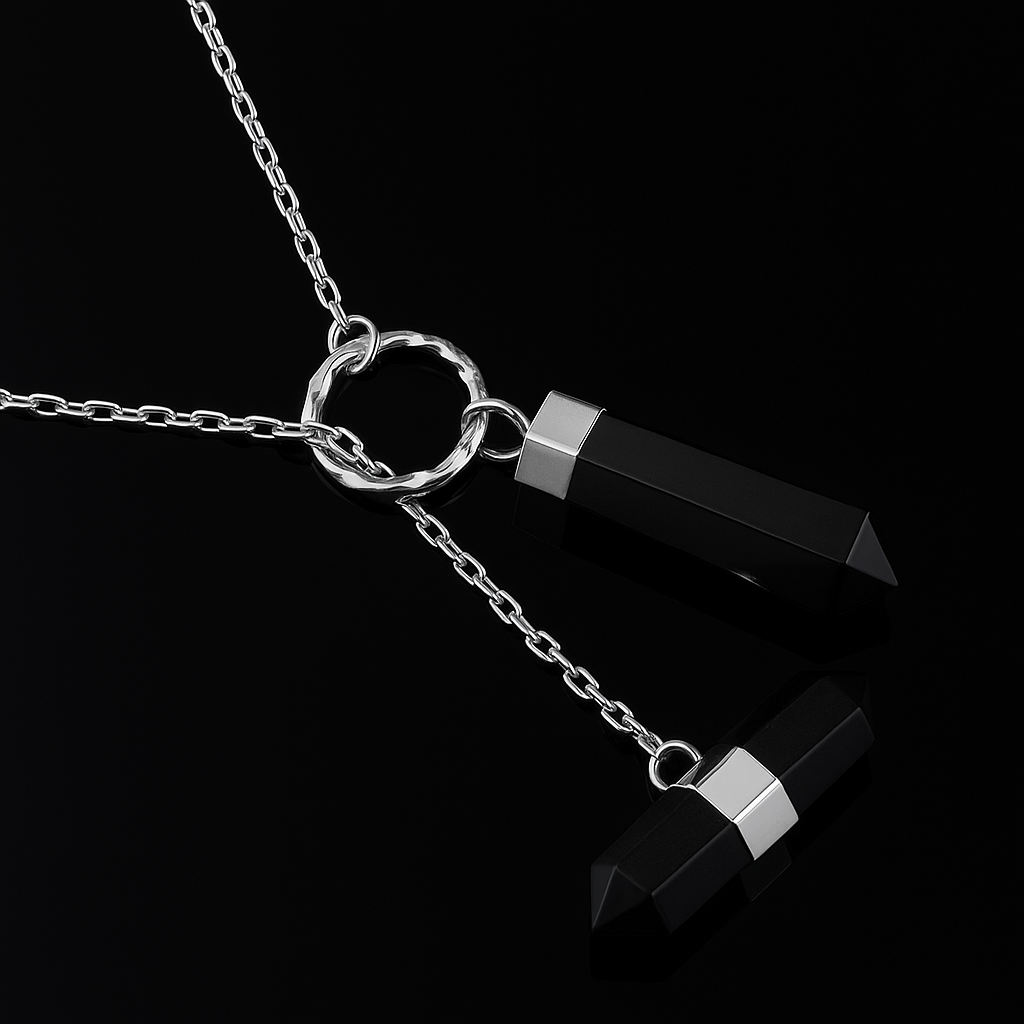 Double Crystal end Necklace #2022.1