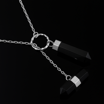 Double Crystal end Necklace #2022.1