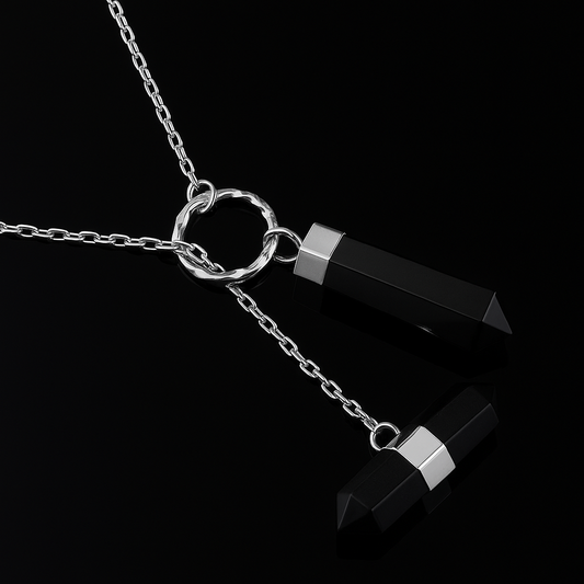 Double Crystal end Necklace #2022.1