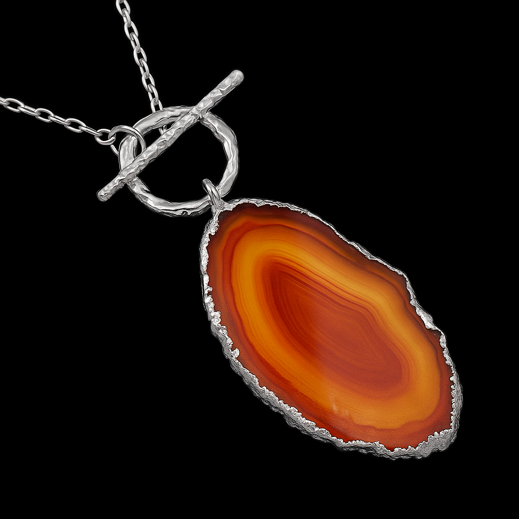 Agate Slice Necklace #2020.1