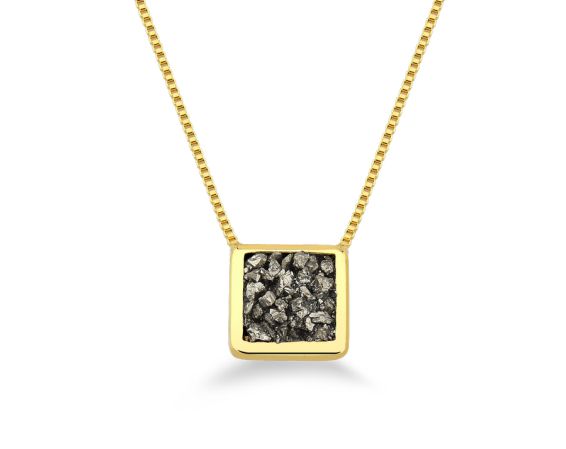 Square Pyrite Necklace #2086.1