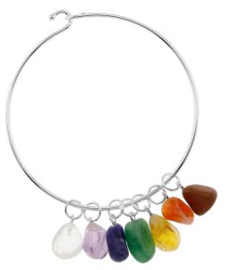 Tumble Stone Mix 7 Chakras Bracelet #1014.1