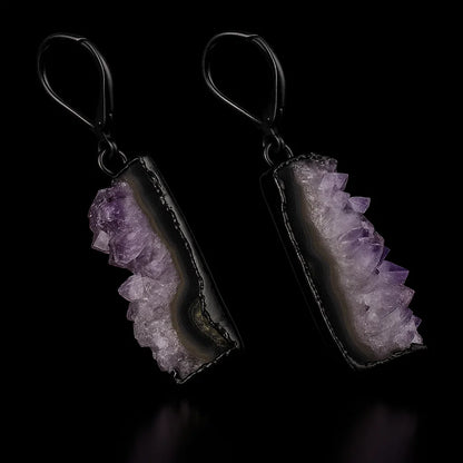 Amethyst Druse Earring #1519.1
