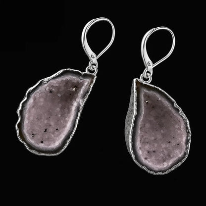 Natural Geode Earring #1520.1
