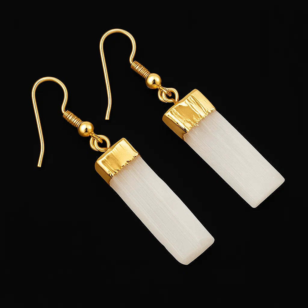 Selenite or Cianite Earring #1523.1