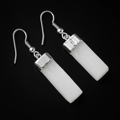 Selenite or Cianite Earring #1523.1