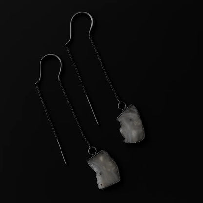 Natural Geode Earring #1524.1