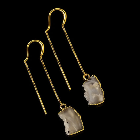 Natural Geode Earring #1524.1